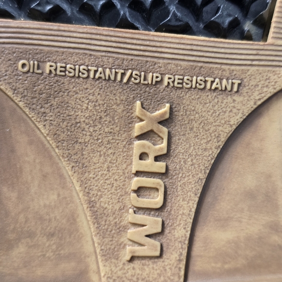 WORX Red Wing Shoes Chelsea Work Black Ankle Booties Size 5M Steel Toe Nubuck - Picture 12 of 13